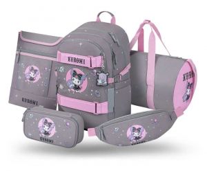 BAAGL SET 5 Skate Kuromi Grey: batoh, penál, sportovní taška, ledvinka, obal na notebook G