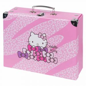 BAAGL Skládací školní kufřík Hello Kitty Sweet Leopard s kováním