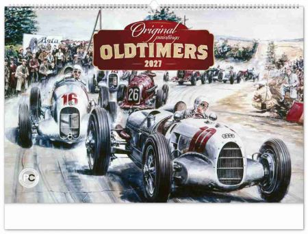 Kalendář nástěnný Oldtimers – Václav Zapadlík 2027, 64cm x 42cm, PGN-36368-L