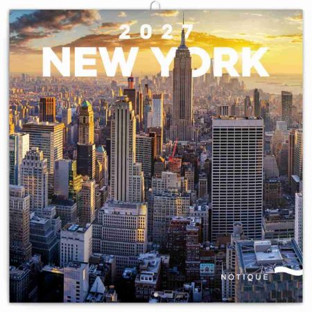 Kalendář nástěnný poznámkový New York 2027, 30cm x 30cm, PGP-36336-V