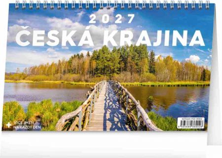 Kalendář stolní Česká krajina 2027, 23,1cm x 14,5cm, PGS-36902