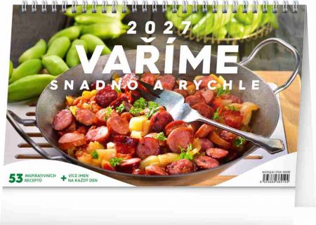 Kalendář stolní Vaříme snadno a rychle 2027, 23,1cm x 14,5cm, PGS-36919