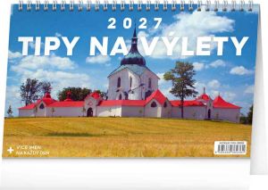 Kalendář stolní Tipy na výlety 2027, 23,1cm x 14,5cm, PGS-36936