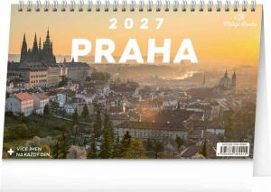Kalendář stolní Praha – Miluju Prahu 2027, 23,1cm x 14,5cm, PGS-36941