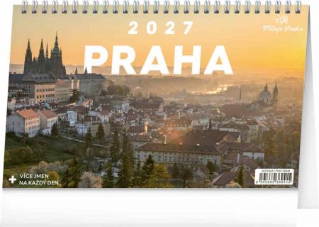 Kalendář stolní Praha – Miluju Prahu 2027, 23,1cm x 14,5cm, PGS-36941
