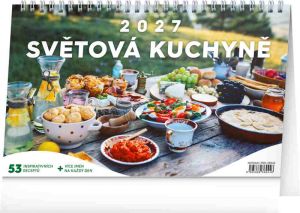 Kalendář stolní Světová kuchyně 2027, 23,1cm x 14,5cm, PGS-36944