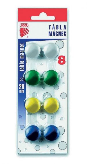 Magnety ICO 20mm, 8 ks, blistr