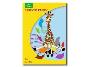 Barevné papíry A4, 20 listů