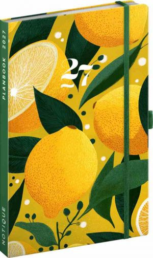 Diář/notes PLANBOOK Citróny 2027, 13cm x 21cm, PGD-37227-V