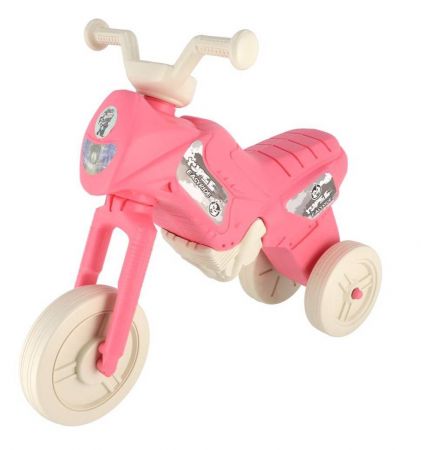 Odrážedlo Enduro Yupee pastelově růžové velké výška sedadla 31cm nosnost do 25kg 12m+