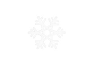 Dekorace vločky 12ks bílé dřevo 4cm