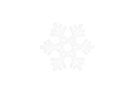 Dekorace vločky 12ks bílé dřevo 4cm