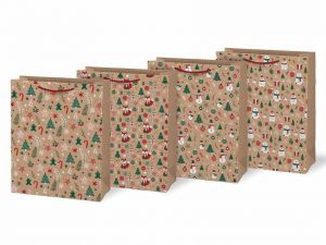Taška MFP vánoční set 4ks L LUX KRAFT mix V12(260x320x138)