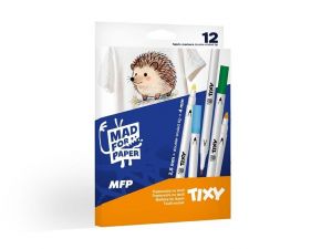 Popisovač na textil - 12ks set - twin tip