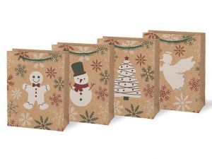 Taška MFP vánoční set 4ks M LUX KRAFT mix V7 (190x250x90)