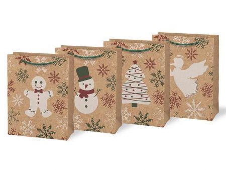 Taška MFP vánoční set 4ks M LUX KRAFT mix V7 (190x250x90)
