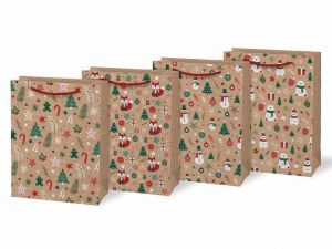 Taška MFP vánoční set 4ks M LUX KRAFT mix V9 (190x250x90)