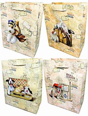 Dárková taška se zvířátky A5 23 × 18 × 10 cm – mix motivů