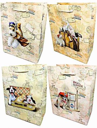 Dárková taška se zvířátky A5 23 × 18 × 10 cm – mix motivů