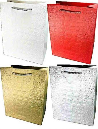 Dárková taška imitace aligátoří kůže A5 23 × 18 × 10 cm – mix motivů, Tor-1691