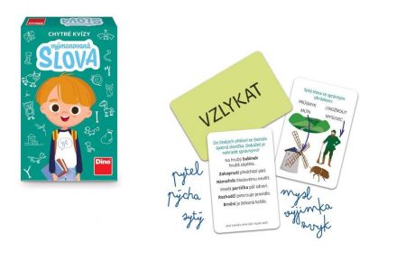 Chytré kvízy Vyjmenovaná slova naučná společenská hra v krabičce 11,5x18x3,5cm