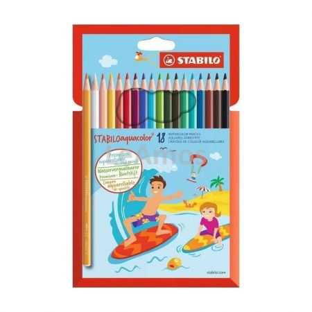 STABILO aquacolor 18 ks Kartonové pouzdro
