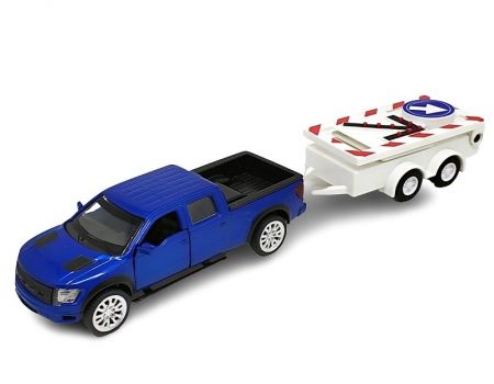 1:52 Ford F-150 SVT Raptor se silničním výstražným vozidlem