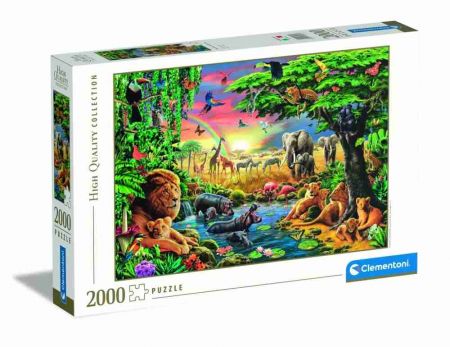 Puzzle 2000 dílků Africké setkání