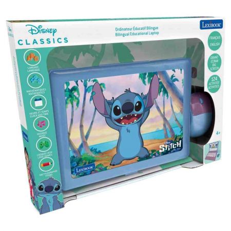 Lexibook česko-anglický vzdělávací notebook Stitch se 124 aktivitami