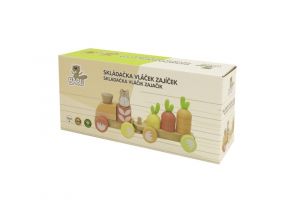 BABU - Skládací vláček se zajíčkem - jednovagónový