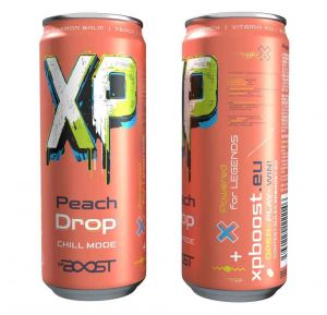 XP BOOST drink - dětský bylinný nápoj Peach drop 330ml