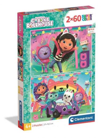 Puzzle 2x60 dílků Gabby a její domeček