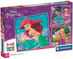 Puzzle 144 dílků Disney princezny 3x48