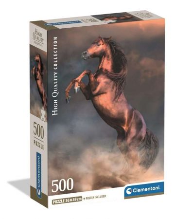 Puzzle 500 dílků Divoký červený hřebec