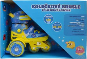 Dětské svítící kolečkové brusle - Modré (vel. 26-30)