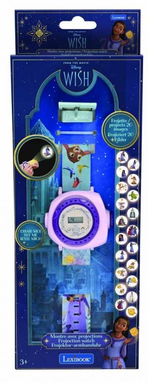 Lexibook digitální promítací hodinky Disney Wish s 20 obrázky