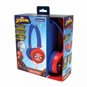 Lexibook skládací drátová sluchátka Spiderman s limitem hlasitosti