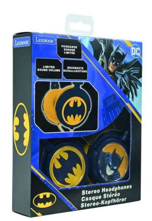 Lexibook skládací drátová sluchátka Batman s limitem hlasitosti