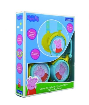 Lexibook skládací drátová sluchátka Prasátko Peppa s limitem hlasitosti
