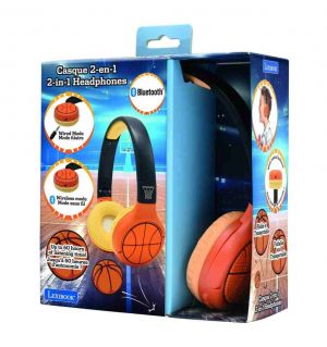 Lexibook 2v1 bluetooth skládací sluchátka Basketbal s limitem hlasitosti