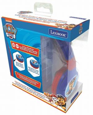 Lexibook 2v1 bluetooth skládací sluchátka Tlapková patrola s limitem hlasitosti