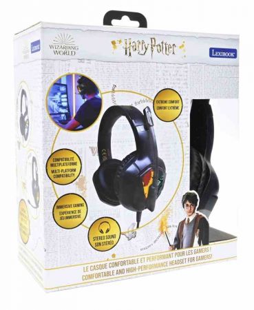 Lexibook drátová herní sluchátka Harry Potter s mikrofonem a světelnými efekty
