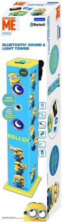 Lexibook bluetooth věžový reproduktor Mimoni s mikrofonem a světelnými efekty