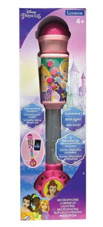 Lexibook svítící trendy mikrofon Disney princezny s melodiemi