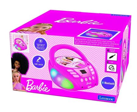 Lexibook CD přehrávač Barbie s bluetooth a světelnými efekty