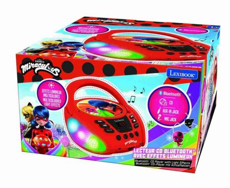 Lexibook CD přehrávač Kouzelná Beruška s bluetooth a světelnými efekty