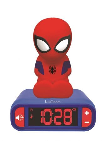 Lexibook budík Spiderman se svítící figurkou