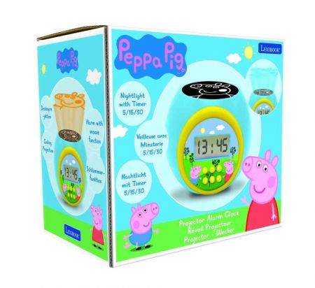 Lexibook budík Prasátko Peppa se stropním projektorem