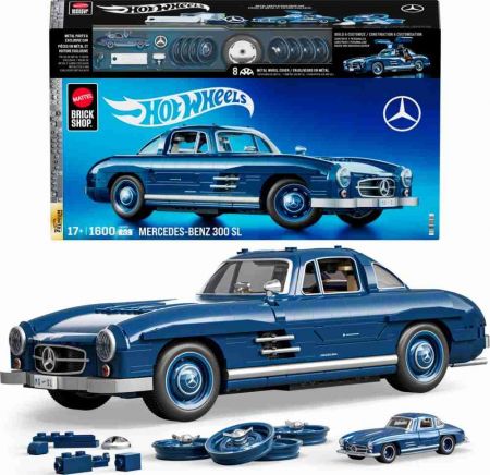 Mattel Brick Shop sestavitelný model Hot Wheels Premium - Mercedes-Benz 300SL