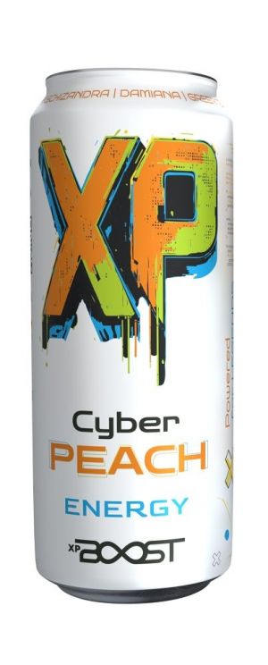 XP BOOST energetický DRINK - CYBER PEACH - 0.5 l